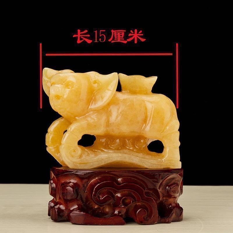 家柏饰(CORATED)玉石富贵猪生肖物摆件势增福工艺礼品高清大图