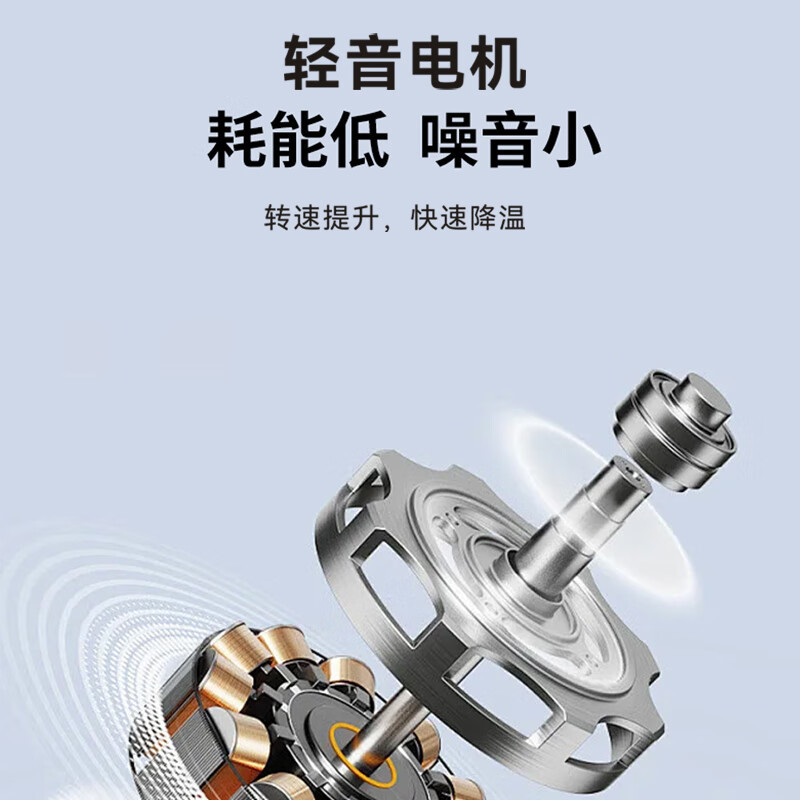 Abereve艾贝丽台式小风扇简约USB桌面可充电台式办公室学生宿舍床头大风力便携静音电风扇绿色 ABL-SF34高清大图