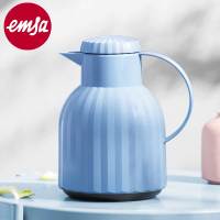爱慕莎（emsa）桑巴公主裙系列家用欧式保温壶热水瓶玻璃内胆小暖瓶1.0L玫瑰粉色/浅蓝色