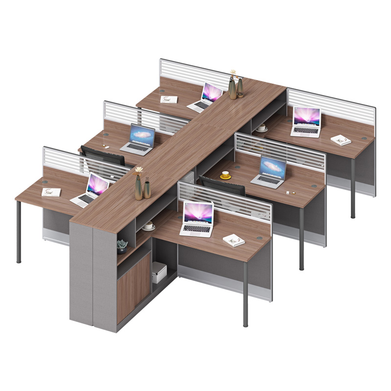 科朔办公桌职员桌员工桌板式屏风桌六人位ks06l3047参数