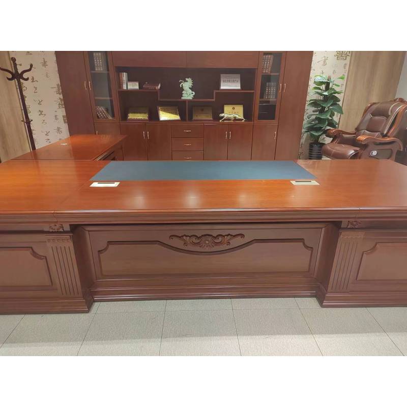 黎明daybreak行政办公桌封闭油漆进口饰面胡桃木色定制长28002600760
