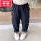 可莉允女童一体加绒牛仔裤秋冬2022新款童装女宝宝加厚儿童冬季保暖裤子