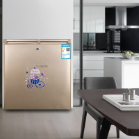 尊贵（ZUNGUI）BCD-181V 181升 卧式顶开门冷 柜全铜管蒸发器商用双温冰柜大容积双门冰柜 变温冰箱 金色