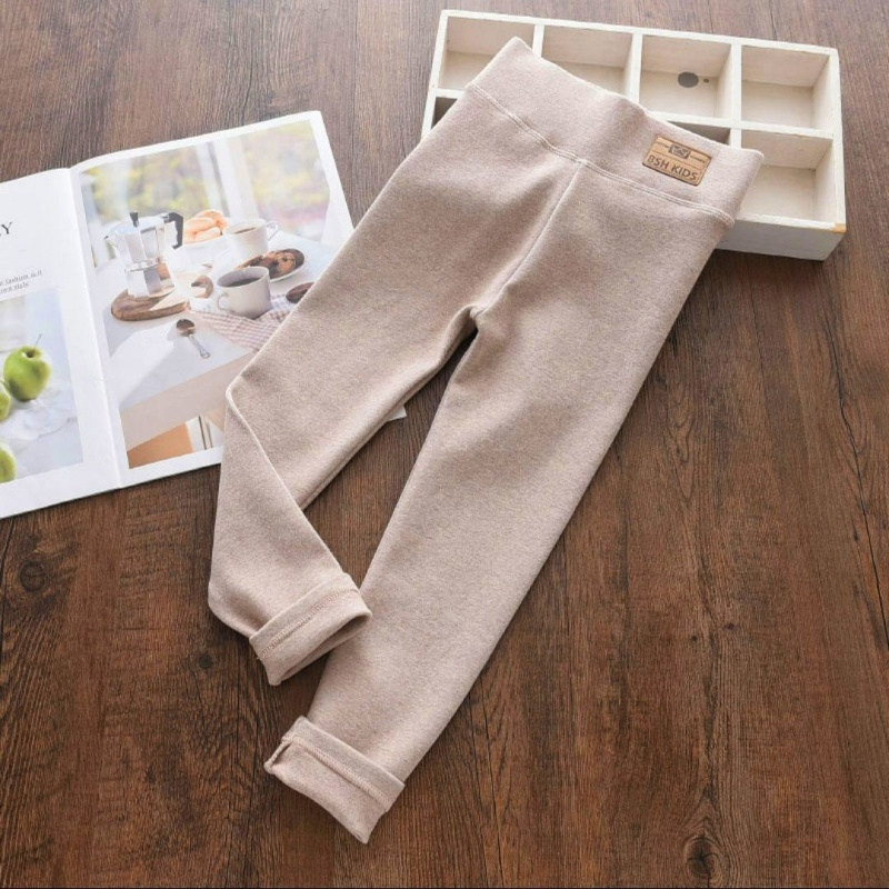 女童加绒打底裤秋冬外穿女大童一体绒宝宝加厚长裤纯棉高腰保暖裤莎丞