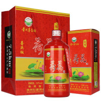 贵州茅台镇杜酱荷花酒 喜庆版 53度香柔酱香型白酒 500ml*6瓶整箱