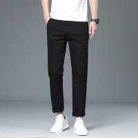 老爷车(LAOYECHE)春夏休闲裤男商务纯棉松紧腰男裤大码修身男士裤子2025新款直筒男装西裤
