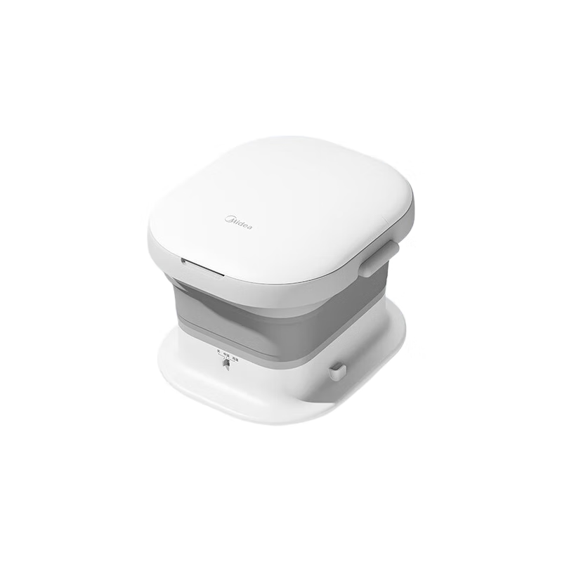美的(Midea)足浴盆全自动按摩洗脚盆智能泡脚桶加热恒温家用电动按摩器ZS108 白色