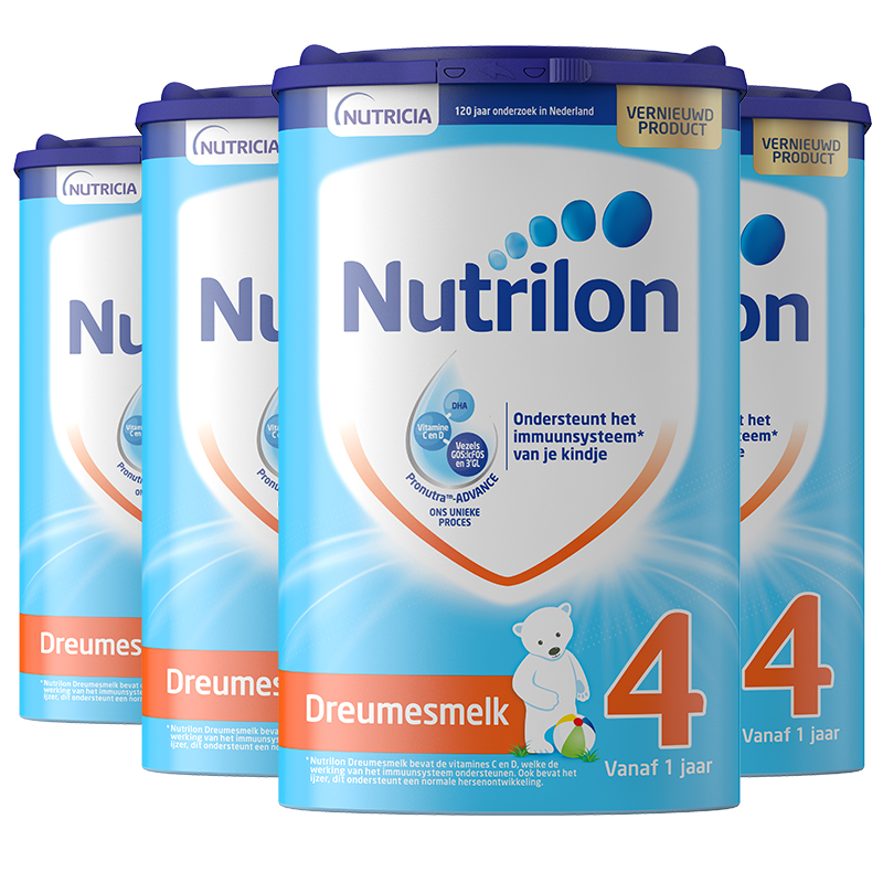 4罐装|[乳糖配方]荷兰牛栏 诺优能荷兰版 Nutrilon海外 儿童配方奶粉易乐罐 4段(1-2岁)800g/罐