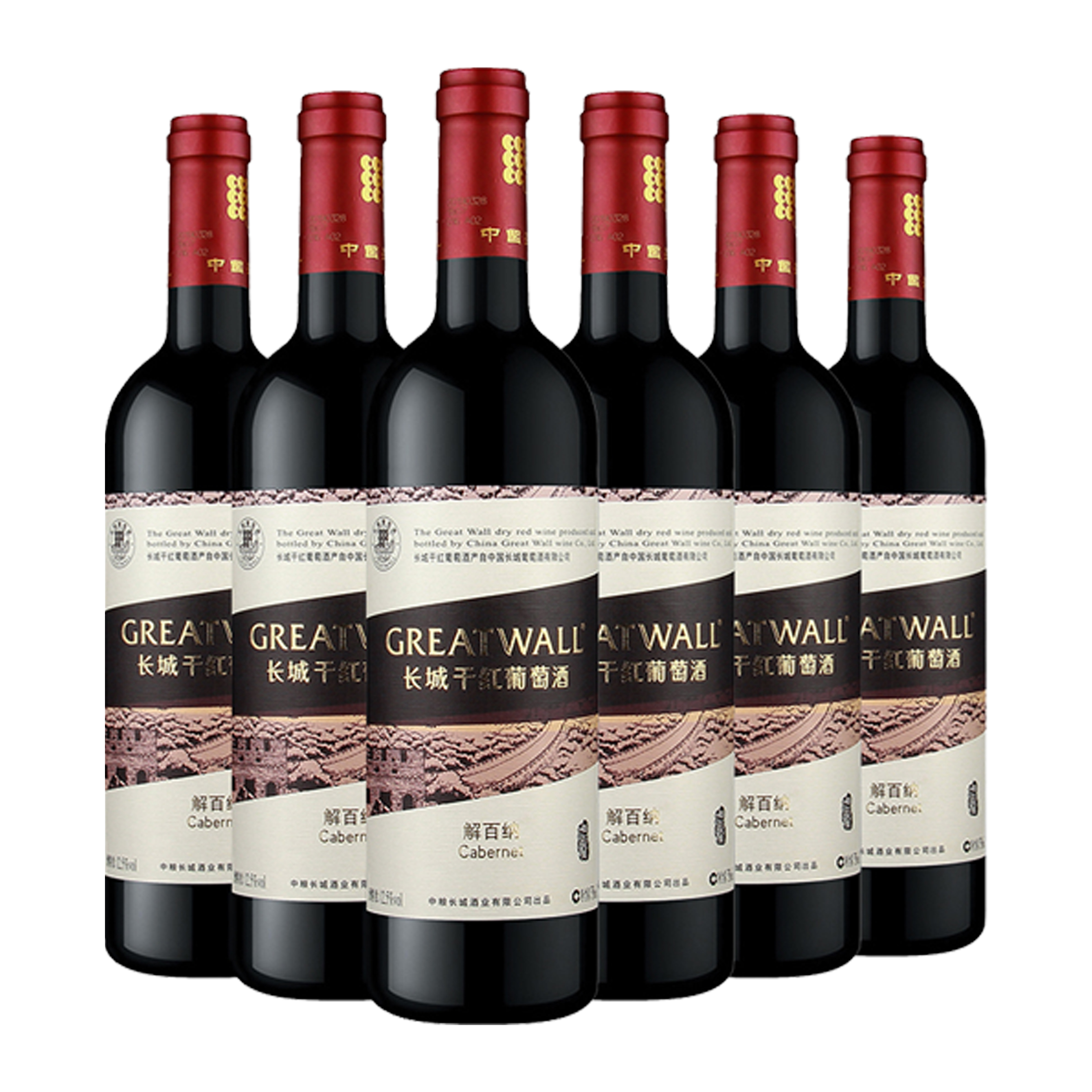 长城武龙解百纳干红葡萄酒750ml*6支 国产红酒整箱装优惠