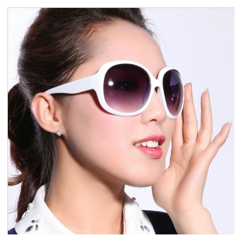女大框司机紫外线圆框旅游墨镜遮阳防圆形太阳镜开车眼镜装饰时尚