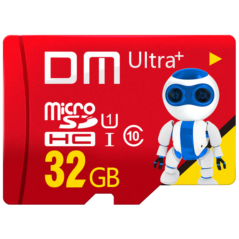 DM 32GB TF(MicroSD)存储卡 C10 机器人TF卡 手机内存卡行车记录仪平板高速存储卡红色