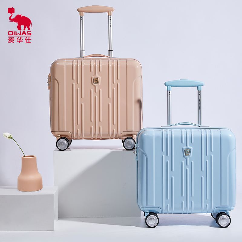 爱华仕(OIWAS)16寸商务行李箱女小型轻便拉杆箱男万向轮拉杆箱密码登机箱PC+ABS高清大图
