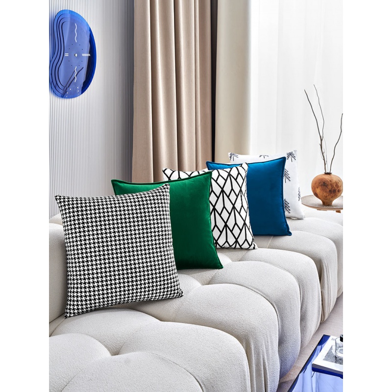 抱枕沙发客厅靠枕床头靠垫大抱枕套不含芯高档橙色靠背高清大图