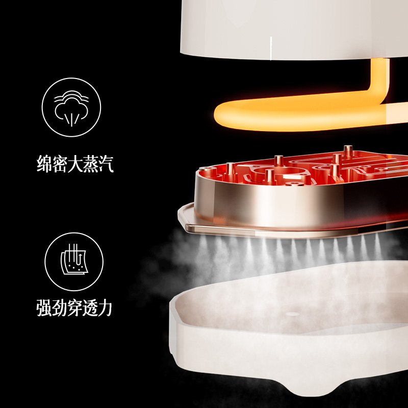 小画仙干湿两用电熨斗 手持挂烫机除皱不伤衣小型迷你熨烫机 便携式旅行款 LDYD-1001 白色高清大图
