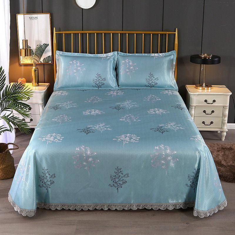 美帮汇夏季冰丝凉席可水洗可折叠防滑透气1.5软凉席子1.8m床三件套1.2米高清大图