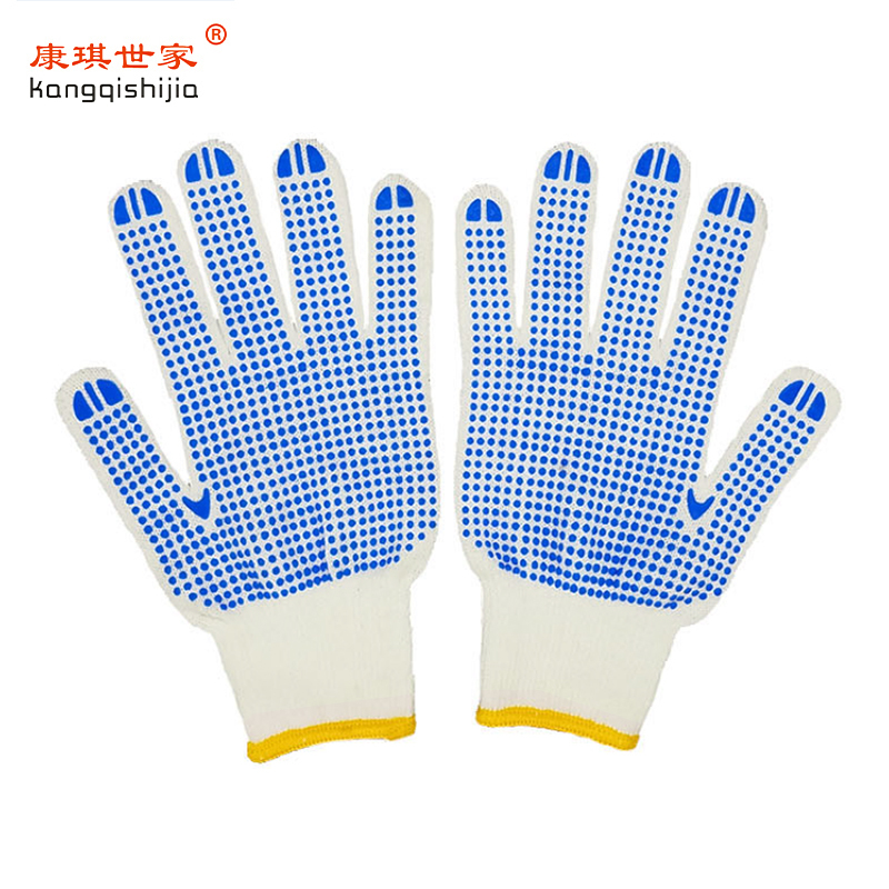 防滑劳保塑胶点手套加厚保暖耐磨手套视频