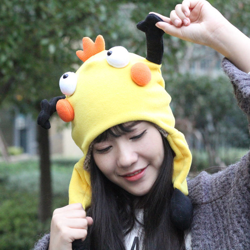 plumo原创帽子偶像练习生朱正廷同款护耳帽萌