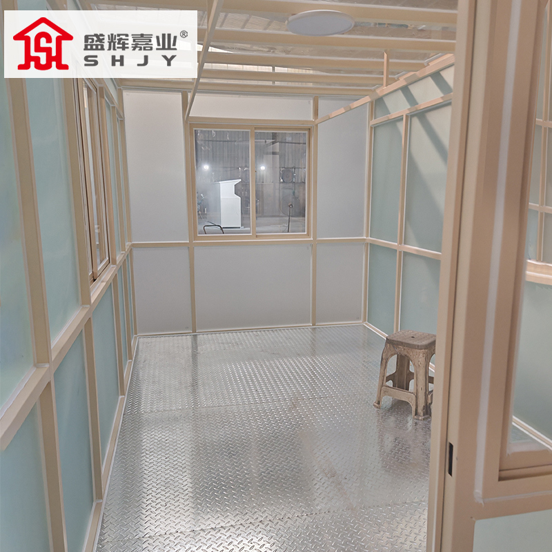 盛辉嘉业晾衣房户外玻璃房休息室阳光房吸烟室岗亭室外不锈钢保安亭高清大图