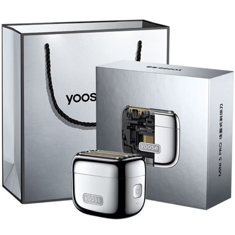 有色(yoose)剃须刀便携往复式5刀头 MINI 5 PRO 电镀银高清大图