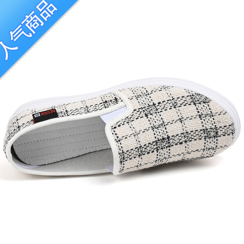 SUNTEK新款帆布鞋女韩版春秋款运动透气百搭时尚圆头防滑耐磨软底高清大图