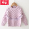 可莉允女童毛衣秋冬加绒加厚洋气宽松针织衫套头宝宝毛衫1-5岁公主蕾丝4