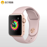 Apple Watch Series3 智能手表GPS+蜂窝网络款 42毫米金色铝金属表壳粉砂色运动型表带 MQQU2CH/A