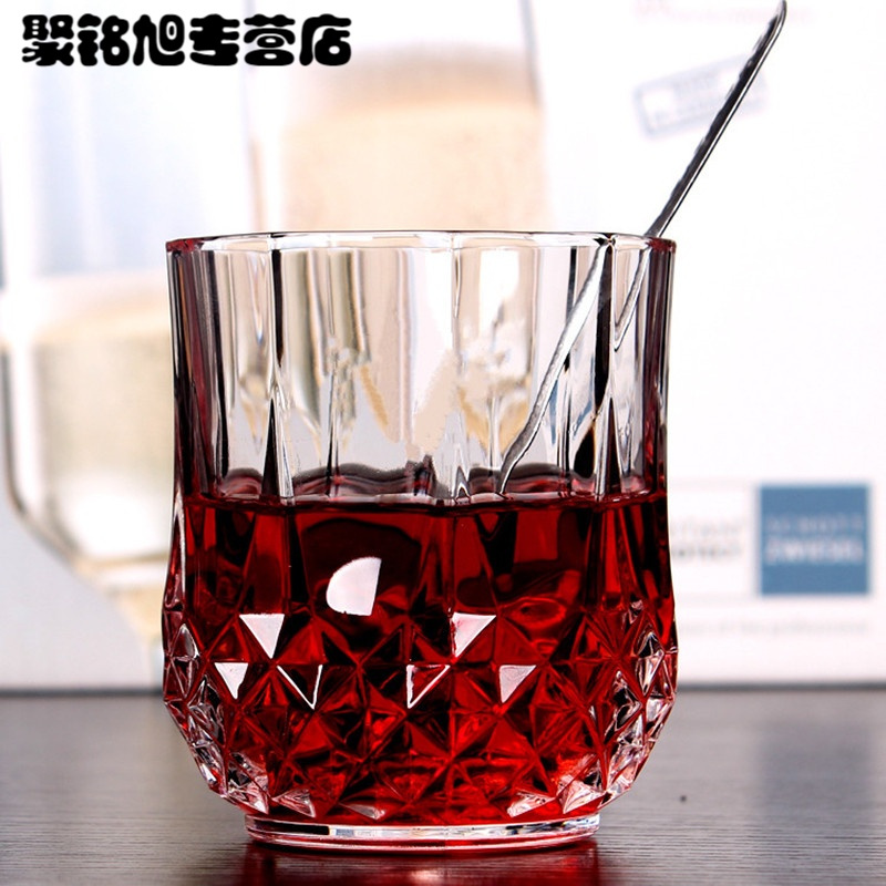 水晶玻璃威士忌杯洋酒杯果汁杯牛奶杯茶水杯啤酒杯夜场用酒杯水杯果汁杯洋酒杯生活日用家居器皿水具水杯酒杯