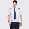 保安工作制服 衬衣夏装 物业小区上衣 保安制服衬衫 165 白色短袖套装(含配件)
