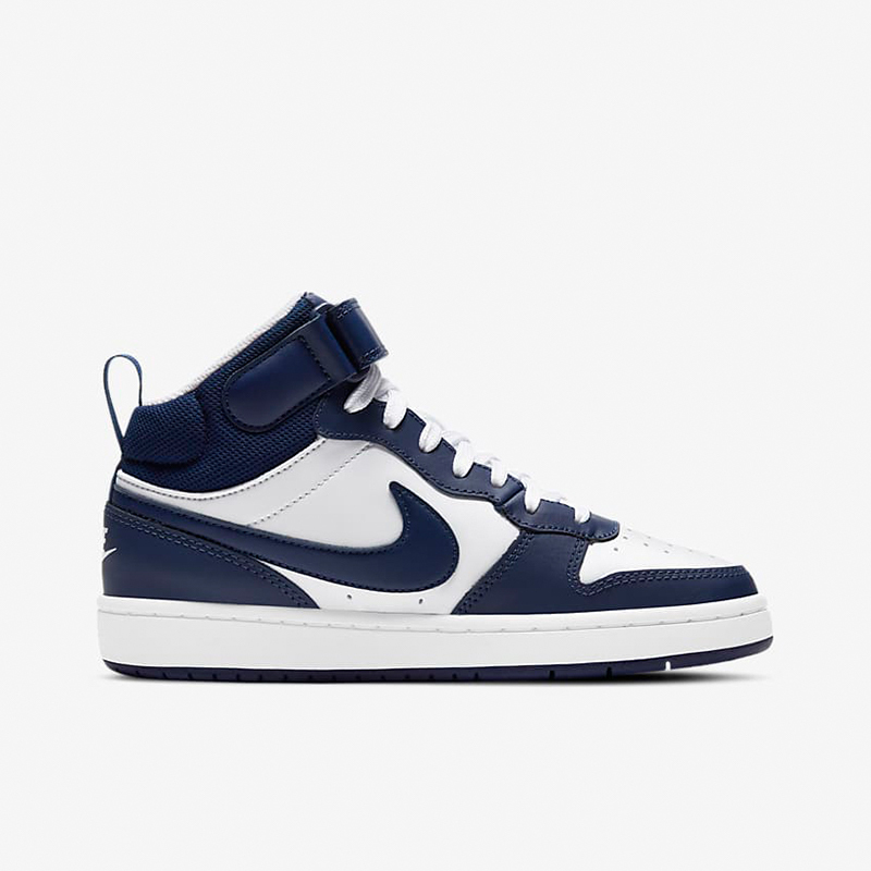 nike耐克女鞋新款court运动鞋 小黑曜石 蓝白 中帮板鞋cd7782-107