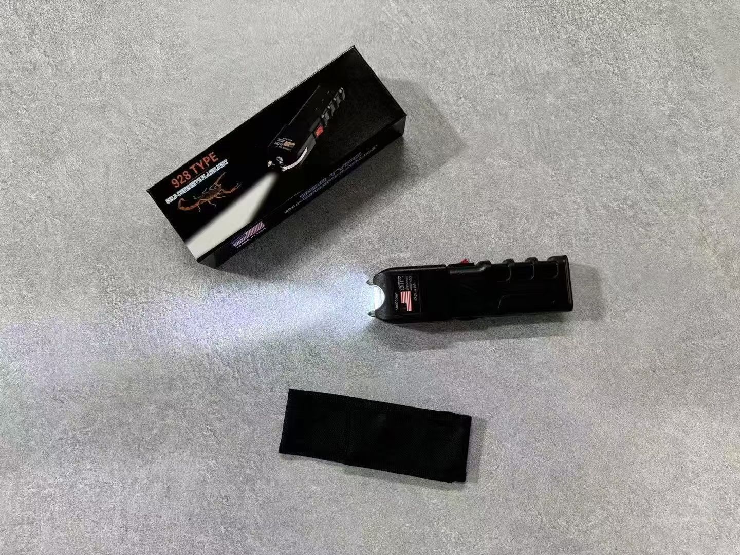 少羽同款928美国手电强光手电安防电棒驱狗赶猪防卫用品电击棒高清大图