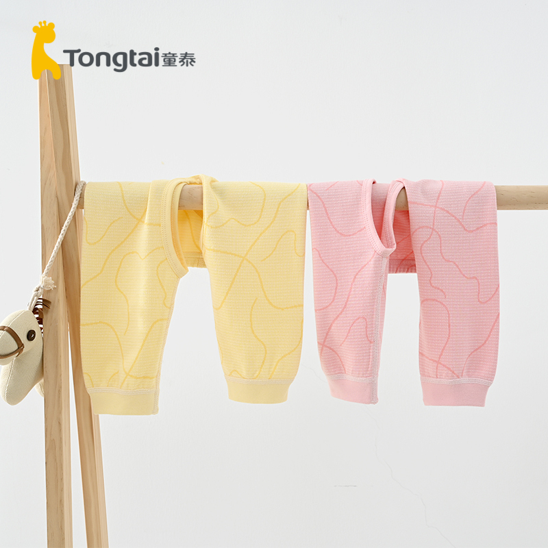 童泰(TONGTAI)2021四季3-18月婴幼儿裤子男女宝宝休闲纯棉开裆裤家居长裤儿童裤子