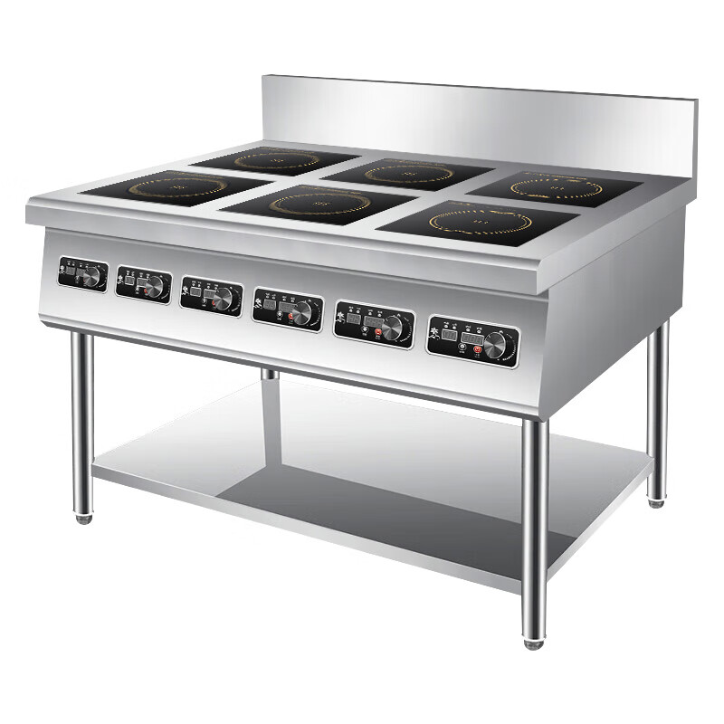 史蒂芬(stevison) 豪华立式6头300电磁煲仔炉220V/380V两种电压可选 3500W+6 双控开关不锈钢H高清大图