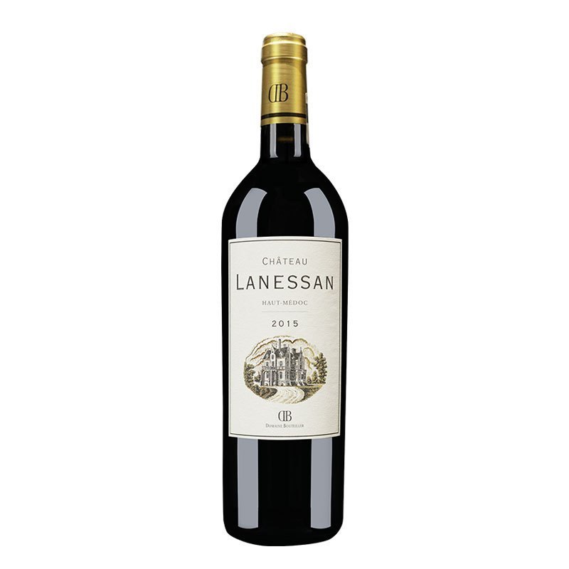 法国梅多克medoc中级庄蓝珊酒庄干红葡萄酒2015年750ml单支装