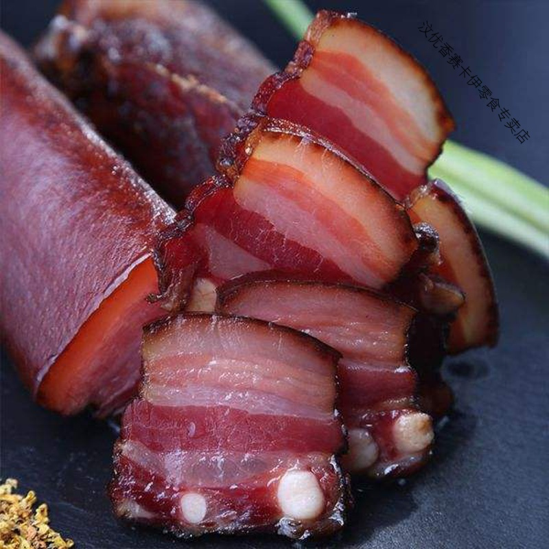 正宗柴火烟熏腊肉五花肉四川重庆农家土猪特产腊肠腊排骨板鸭