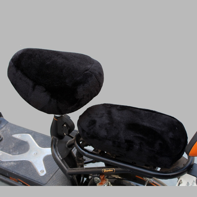 户外冬季电动车坐垫套座套冬季后座垫电瓶车自行车坐垫加厚保暖