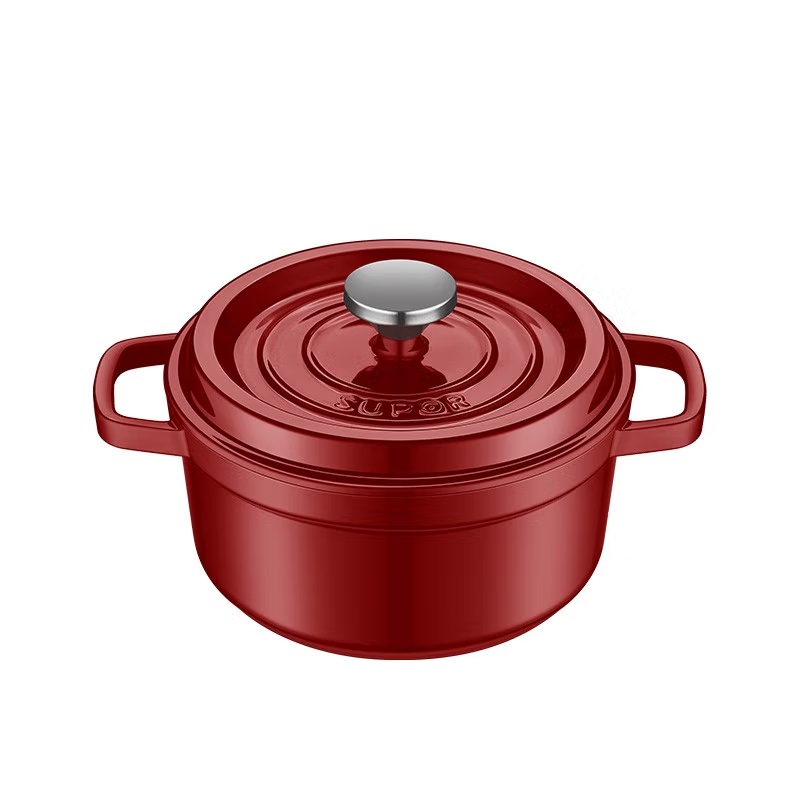 苏泊尔(SUPOR) ET24MF01-R 珐琅锅汤锅24cm铸铁锅炖锅 3.5L 酒红