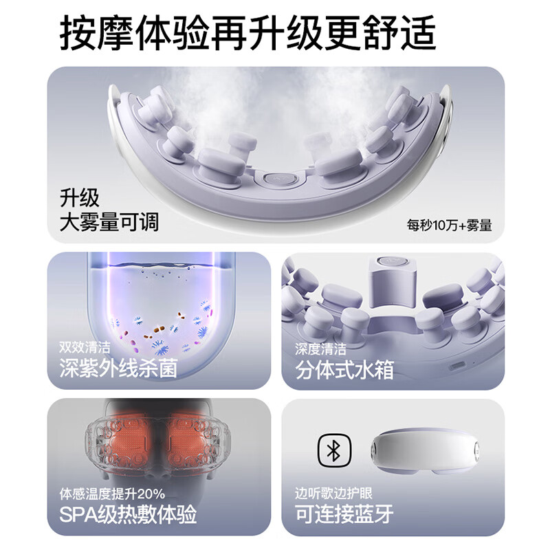 PGG 眼部按摩仪器润眼护眼仪蒸汽热敷眼罩 E4pro优雅紫高清大图
