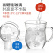 透明款(无硅胶圈320ml) 雅集窈窕杯 耐热透明玻璃茶杯带盖办公家用水杯过滤创意花茶杯女