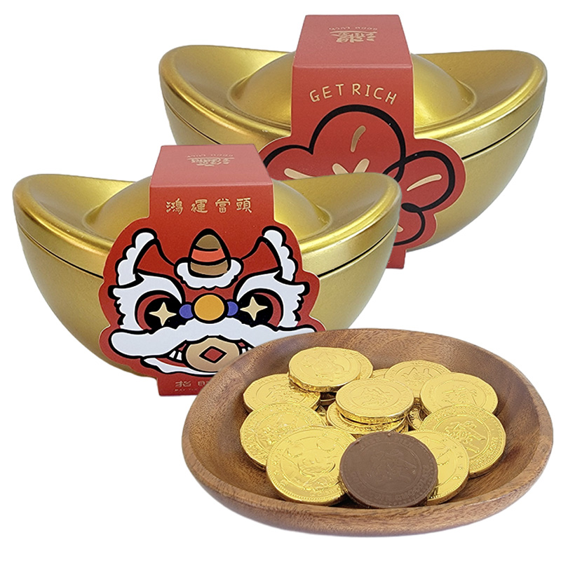 百诺牛奶巧克力金币元宝形200g可可脂散装婚庆结婚喜糖年货零食品高清大图