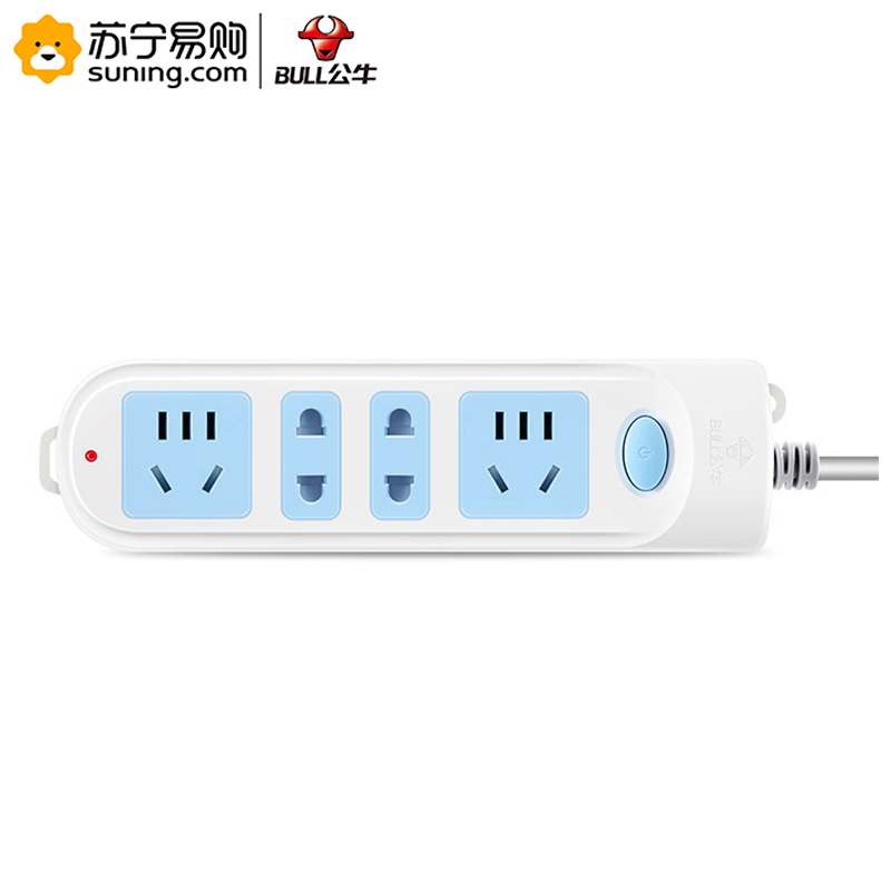 公牛(bull) 607 插座 接线板 4位总控 全长 1.8米单个装