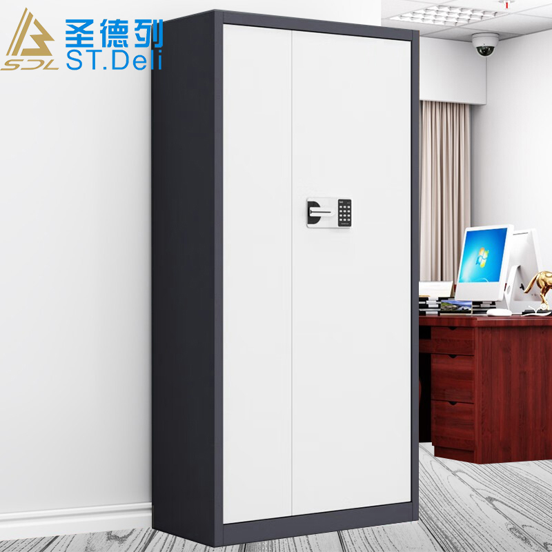 圣德列保密柜套色文件柜资料档案柜钢制加厚办公柜铁皮柜通门国保锁带抽高清大图