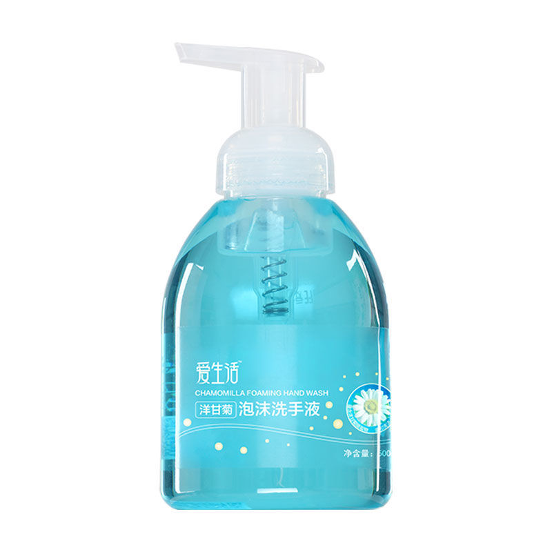 绿叶爱生活洗手液按压泡沫型批发价家庭用香味持久杀菌消毒500g 1瓶洋甘菊洗手液500ml