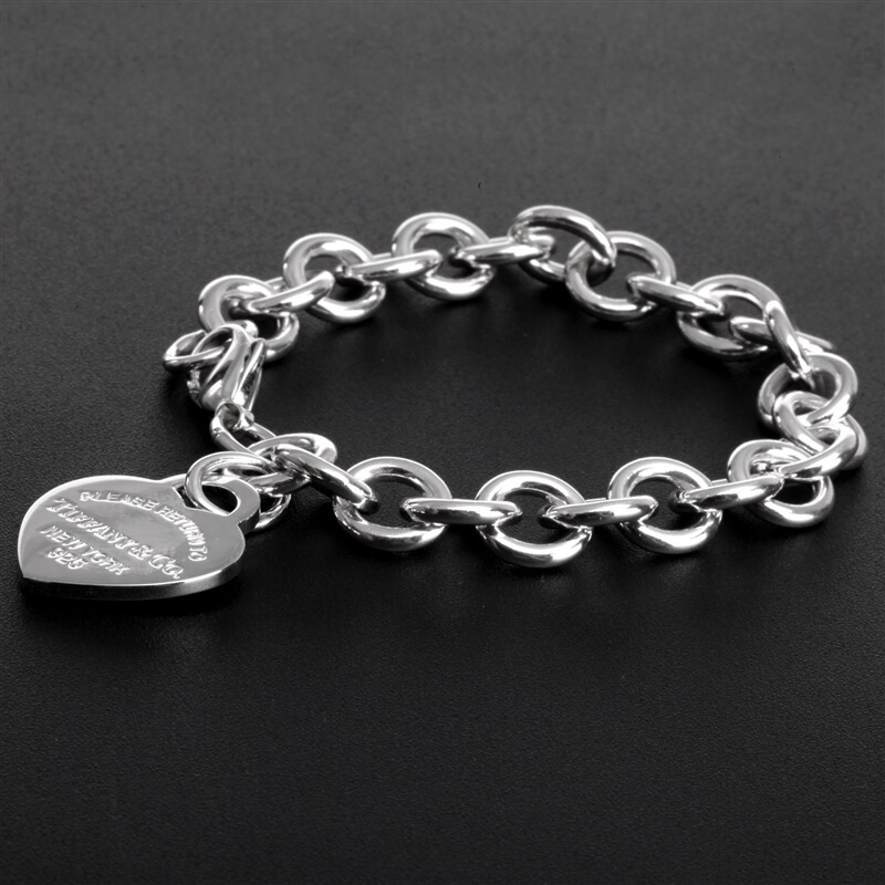 蒂芙尼tiffanycoreturntotiffany系列心形吊牌手链