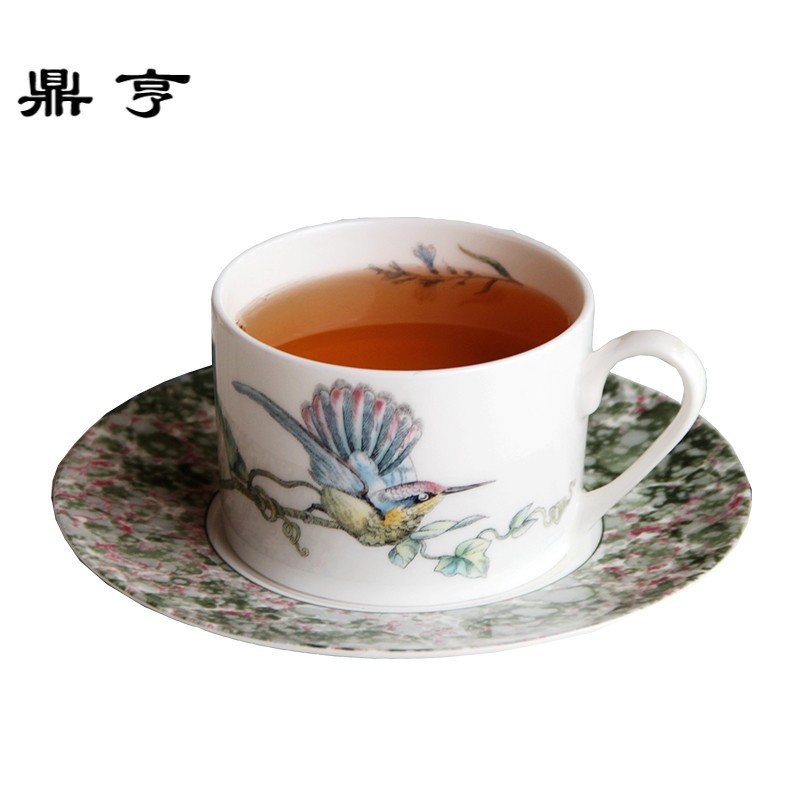 鼎亨北欧咖啡杯套装骨瓷英式下午茶具红茶杯子配碟家用创意手绘彩