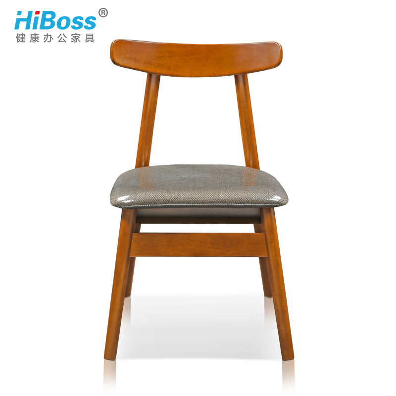 HiBoss现代简约实木餐椅书房椅家用休闲餐厅桌椅组合北欧靠背椅子
