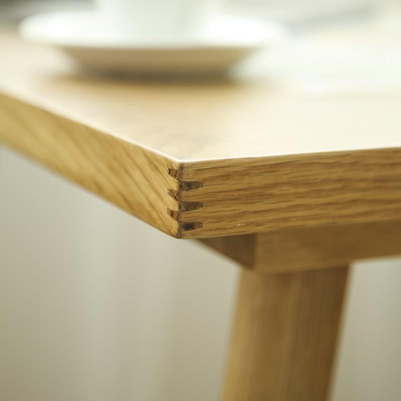 实木方桌复古文艺餐桌水泥花砖白橡木茶几餐桌子榫卯阳台边几定制