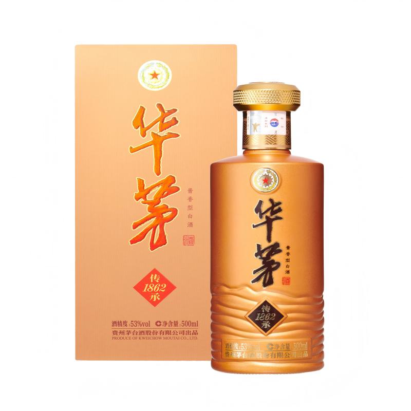 茅台(MOUTAI)华茅酒53°华茅传承1862酱香型白酒500ml单瓶装
