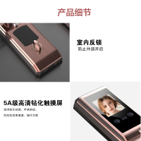 皇家金盾（HOJOJODO）R40云智能锁人脸识别 掌纹识别 家用防盗智能门锁密码锁电子锁 智能安防 红古铜