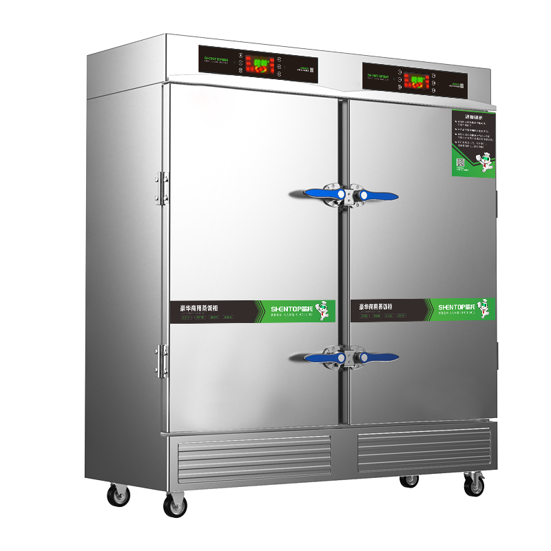 圣托(Shentop)双开门多功能商用蒸饭柜 24盘饭店酒店蒸饭车 大容量24层电蒸箱 STZ-F24高清大图