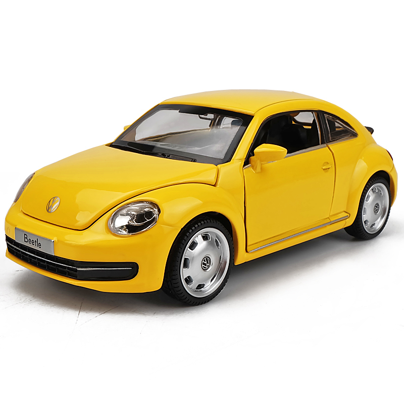 彩珀1/32仿真甲壳虫beetle复古轿车合金车模 儿童玩具车汽车模型